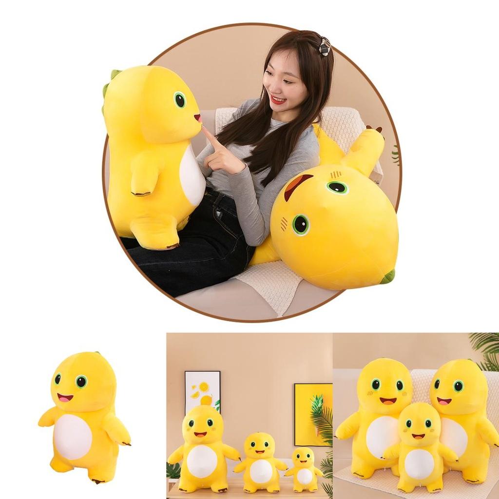 Yellow Dinosaur Plush Toys Xiao Qi Stuffed Animal Dolls Kids Bday Gift Decor