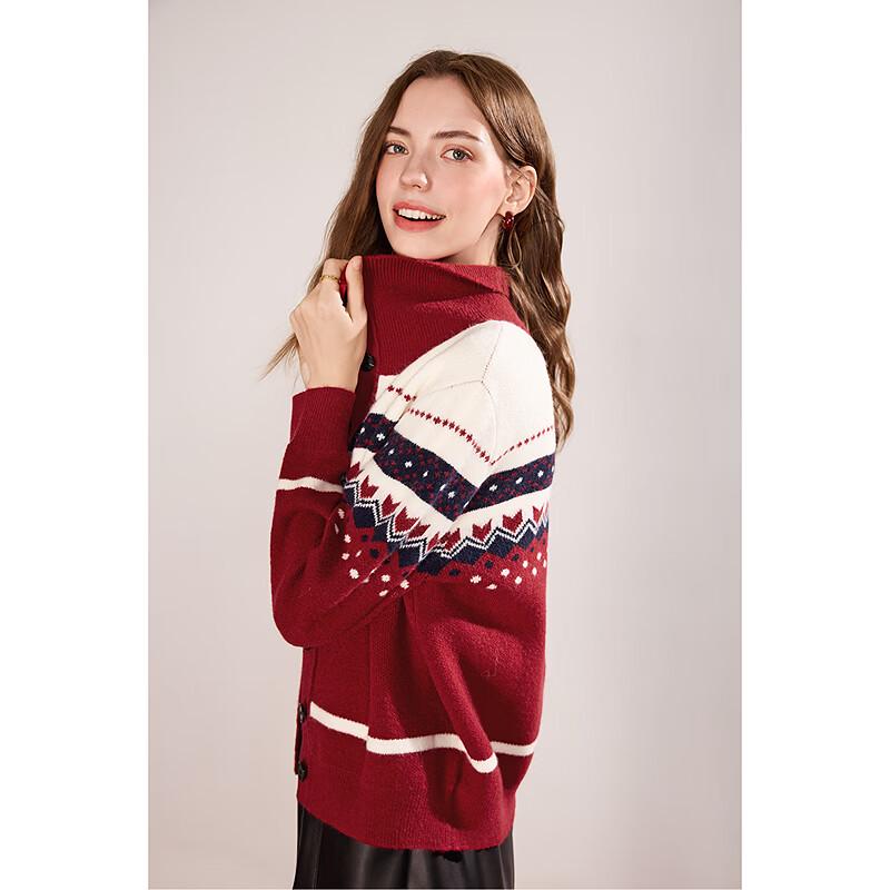 Betu Women's Fair Isle Jacquard Cardigan