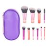 10pc Makeup Brushes Set with Travel Bag Professional Foundation Contour Eyeshadow Eyebrow Brushes Complete Cosmetic Makeup Tool