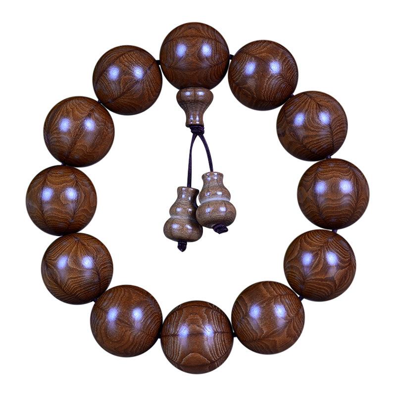 Boutique Six-way Wood Old Material Bracelet, Dragon-lowering Wood, Nine-way Wood Wenwan Wooden Buddha Beads, Rosary Beads
