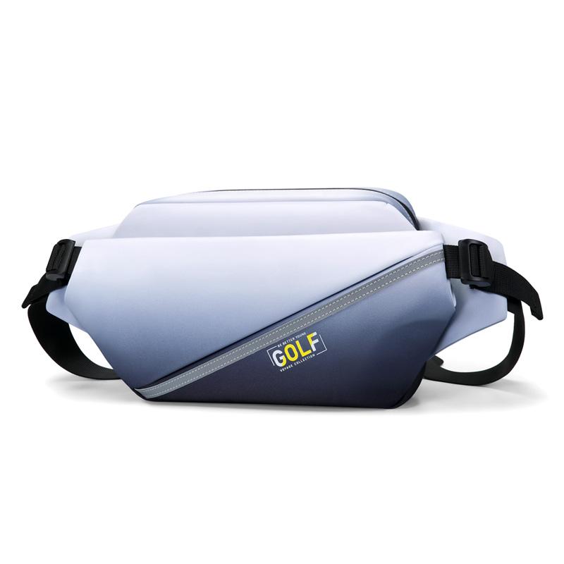 New GOLF Fabric One Shoulder Fanny Pack, Sling Bag Small Men's Ink Wash/Light Blue D251798