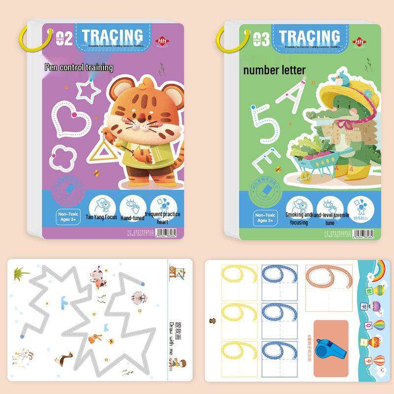 Erasable Pen Control Training Cards: Early Education Toys for 2-Year-Olds