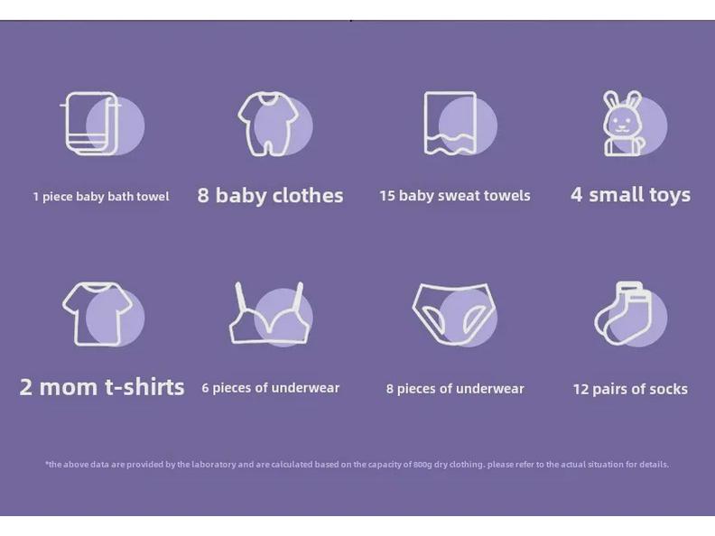 Compact Folding Washing Machine for Dorms & Baby Clothes
