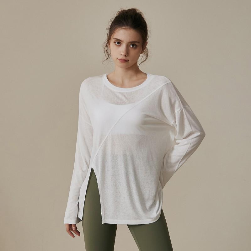 Top Fitness da Donna Estivo a Manica Corta, Vestibilità Larga, per Yoga & Pilates