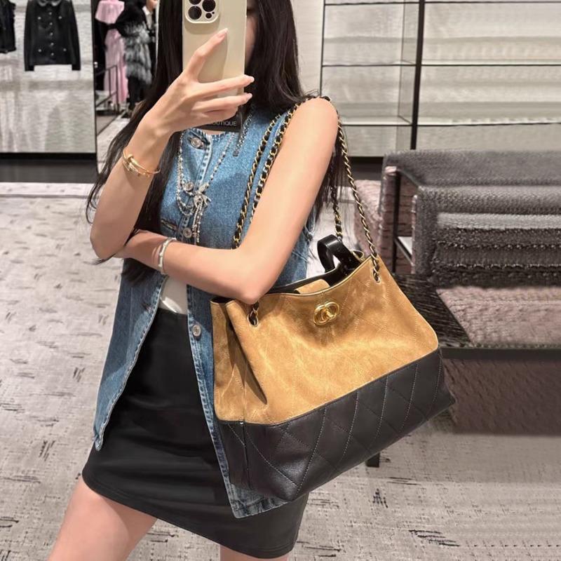Suede Brown Bag Tote Bag Women's Large-capacity New Chain Bag Retro Armpit Bag