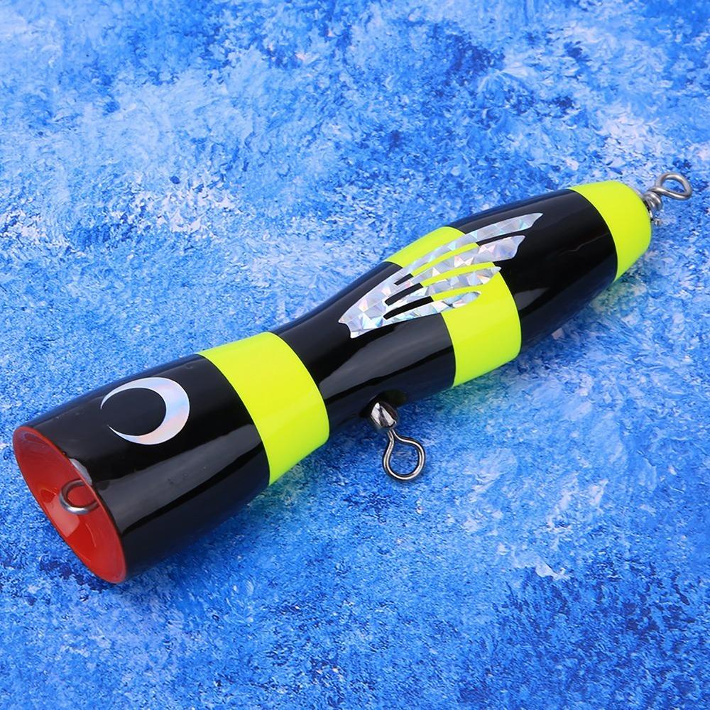 Wooden Popper Lure 16.5cm 65g Artificial Popper Lure Durable Topwater Popper Lure  Topwater Fishing жёлтый/чёрный