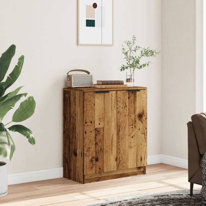 VidaXL Buffet vieux bois 60x30x70 cm bois d'ingénierie, meuble de rangement, meuble de rangement de cuisine, meuble de 856832