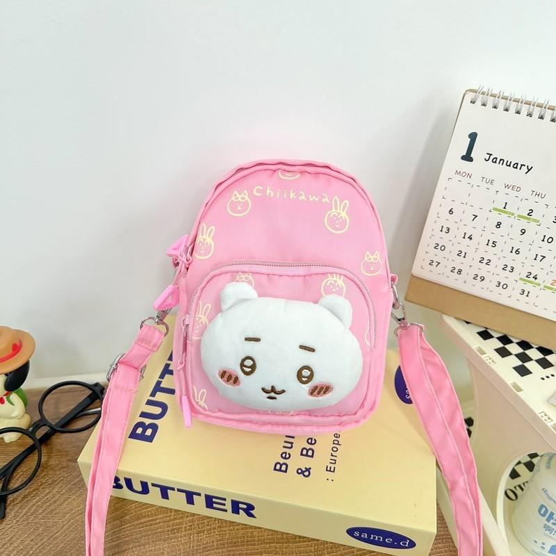 Chiikawa Usagi Plush Mini Backpack With Zipper Closure For Daily Casual Use