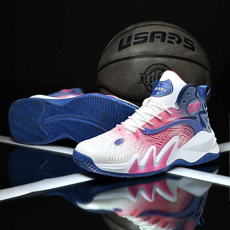 Men's Outdoor Sneakers Glow-in-the-dark Personality Fashion Versatile Boys Basketball Shoes Wear-resistant Anti-slip Shock-absorbing Student Running