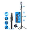 TT07 Telescopic Selfie Stick 1760mm Tripod with AI Face Tracking 360 Degrees Rotation Wireless Remote Control for Phone