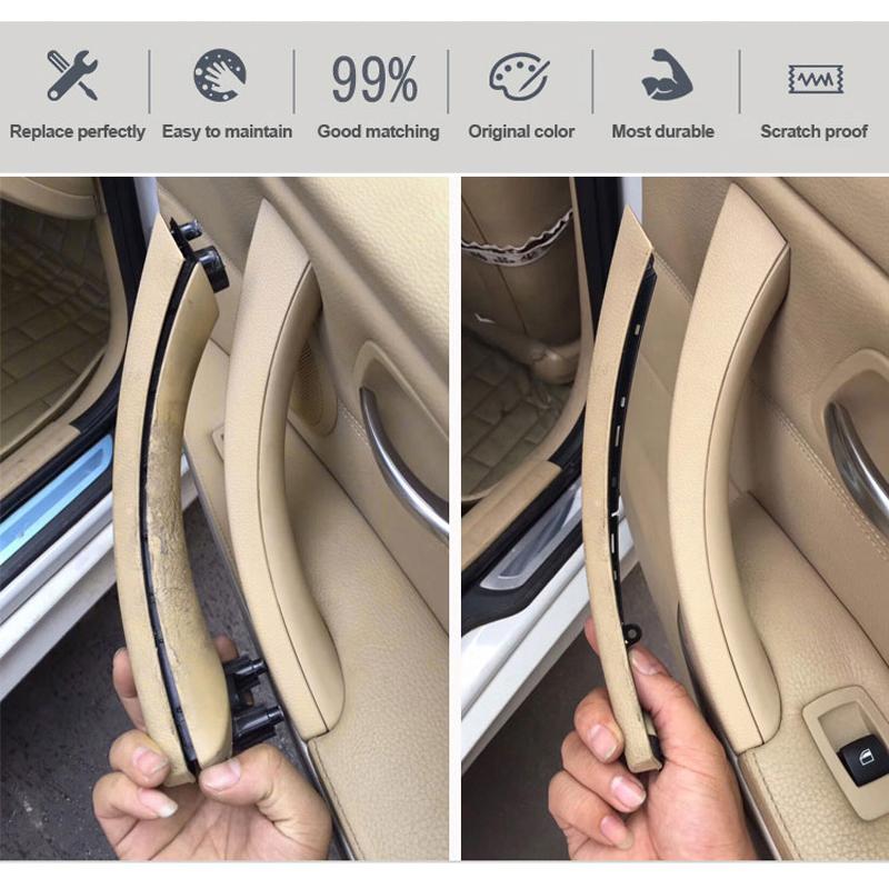 Vnitřní klika vnitřního panelu dveří Vytažení obložení Kryt Šedá Béžová Černá levá pravá Pro BMW řady 3 E90 E91 316 318 320 325