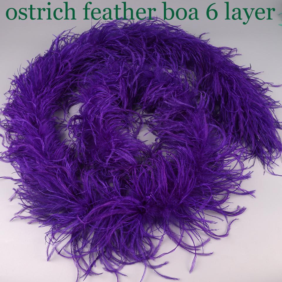 Fluffy Feather Trim For Clothes, Ostrich Feathers, Fluffy Boa, Shawl, Wedding Dress Decor, 2M Thick, 6 Layers