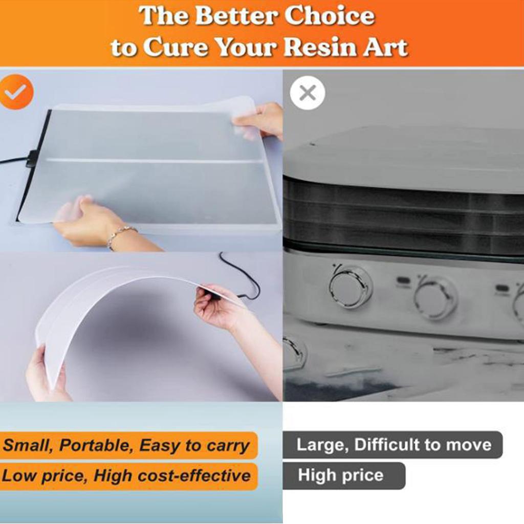 Epoxy Dryer with Silicone Pad Light Fast Resin Drying Pad Epoxy Resin Supplies