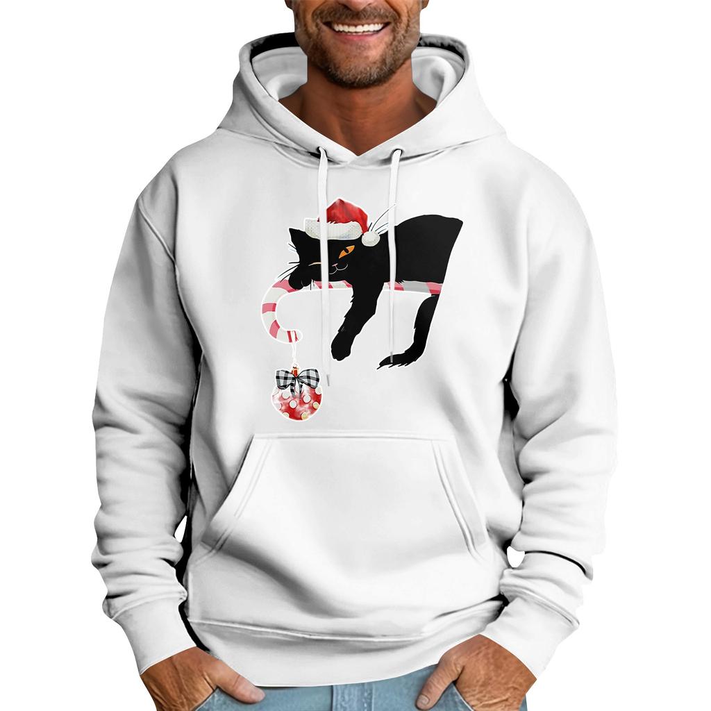 Christmas Print Loose Men's Hoodie