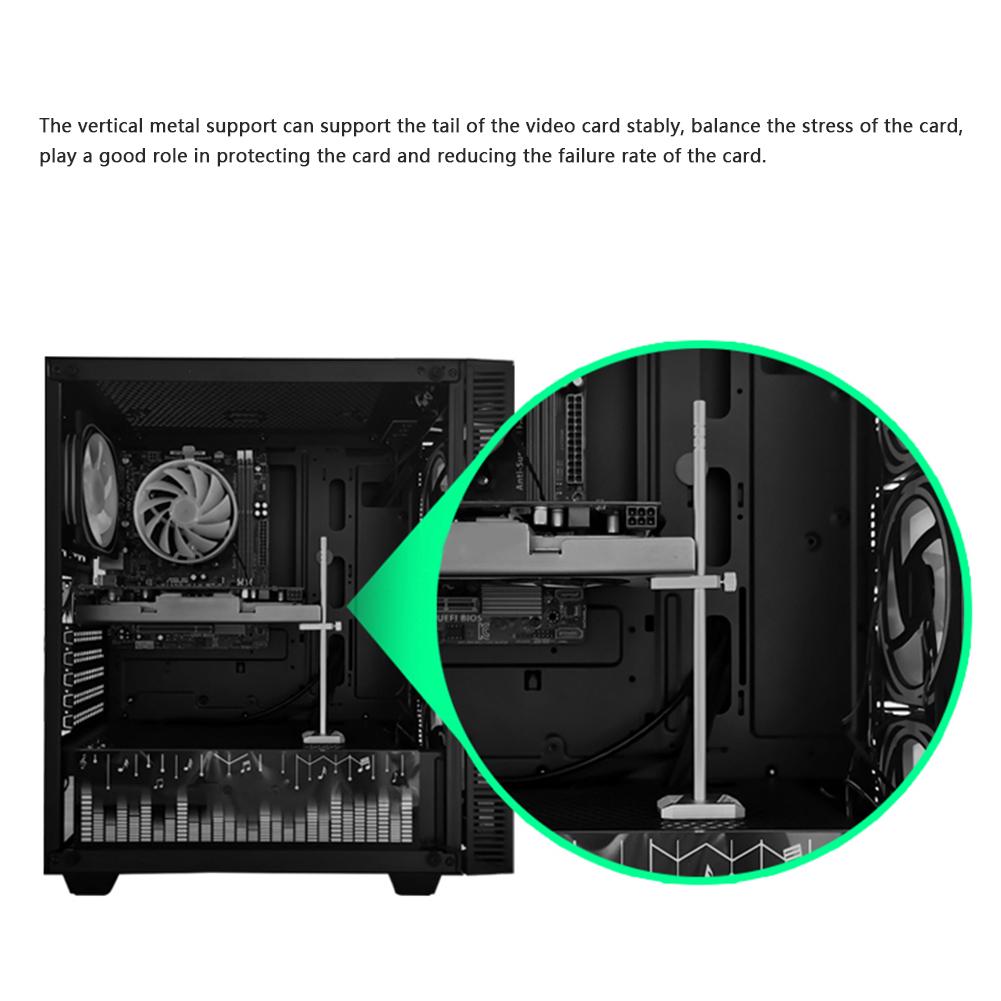 CoolMoon CM-VT192 Aluminum Alloy Graphics Video Stand GPU Support Jack Desktop PC Case Video Cards Holder Bracket Cooling Kit