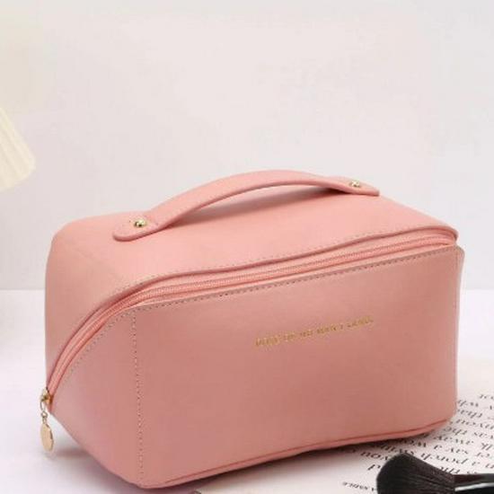 Luxury Leather Multi-Layer Travel Cosmetic & Toiletry Organizer Bag