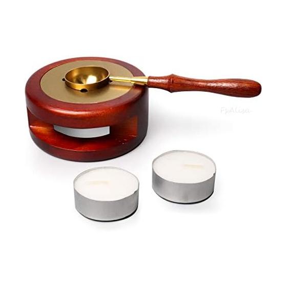 FsAlisa Sealing Wax Small Seal Stamp Sealing Wax Wax Furnace Spoon Candle Set Sealing Wax Stamp Invitation Wedding Blessing Confession Anniversary