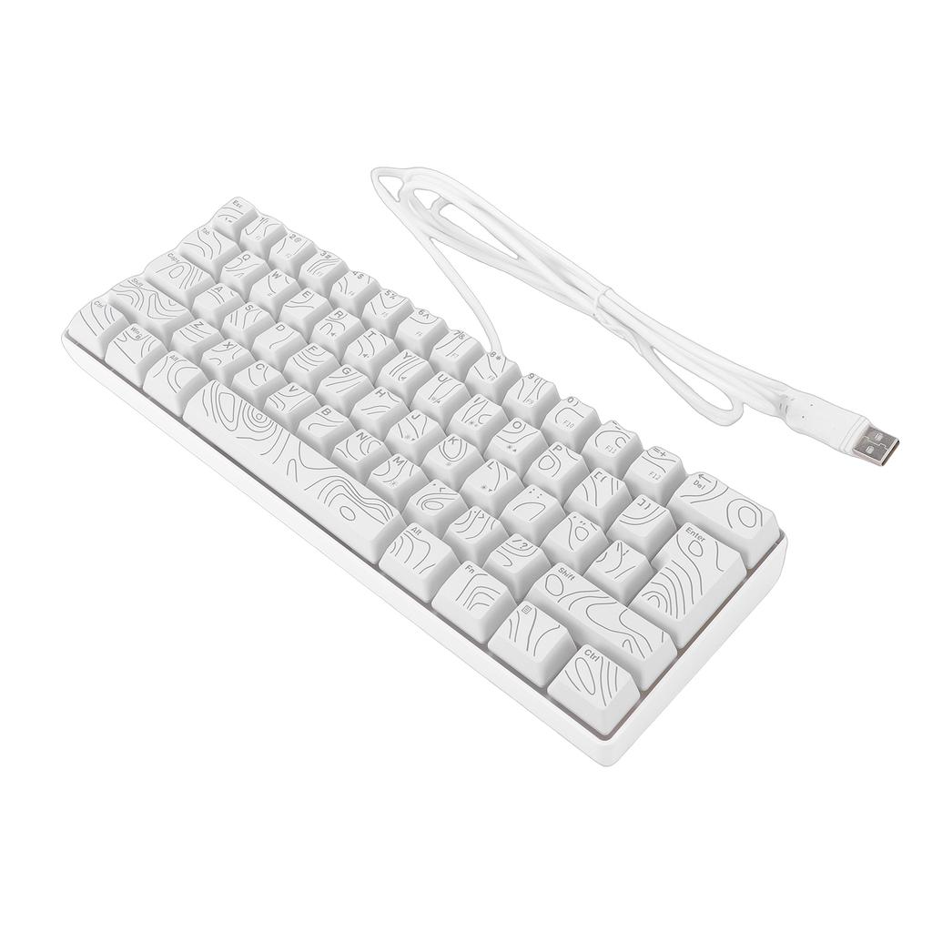 Tastatură Gaming RGB cu 61 de taste 60% Mecanică cu Iluminare RGB Design Ergonomic Tastatură cu Fir