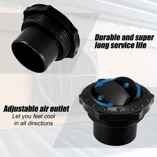 4pcs Universal 50mm Vent Air Outlet Rotating Round Ceiling for Car Bus RV ATV