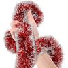2M Christmas Tinsel Garland Iridescent Red Green Metallic Tinsel Twist Garland Glitter Hanging for Xmas Tree Decoration Party 7