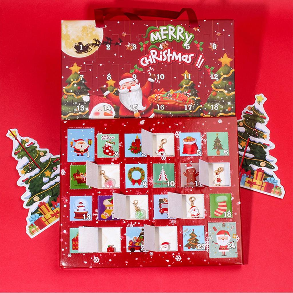Christmas Jewelry Advent 2025 Kids Bracelets Countdown Calendar 24 Days Holiday Ornament Craft Supplies For Teens Family