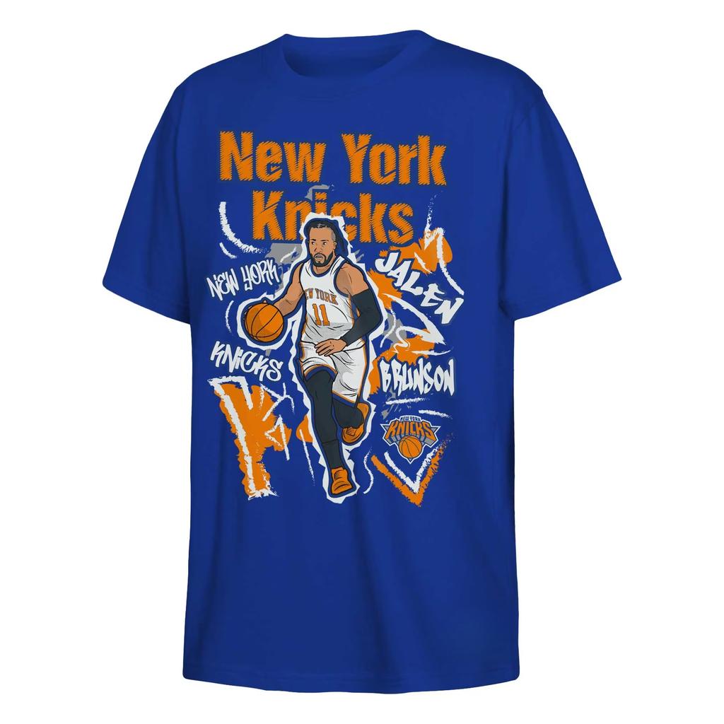2026 New York Jalen Brunson Cartoon Graphics T-shirt Men Women Summer Cotton Clothing Breathable Round Neck Short Sleeved Tee