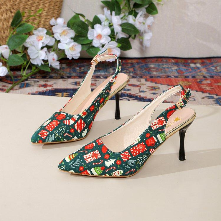 Fashion High Heels Women Sexy Sandals Pointed Toe Slingback Shoes 2024 Summer New Slippers Elegant Dress Pumps Cozy Femme Shoes