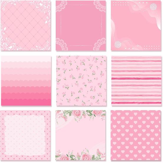 9 Pcs Aesthetic Sticky Notes Cute Pastel Self Stick Notepads Easy to Post Desk Supplies for Home Office Decor School Accessories Women Birthday