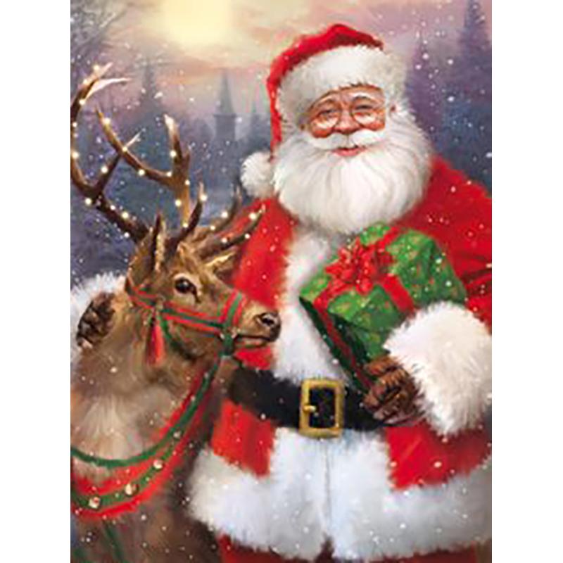 Diy 5d Diamantová malba Vánoční dárek Santa Claus Domácí dekorace Diamantové vyšívání Křížovým stehem Ruční umělecké sady Obrázek