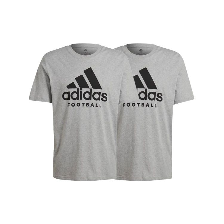 Adidas Logo Ribbed Crew Neck Short Sleeve T-Shirt Men Tops Grey HA0906
