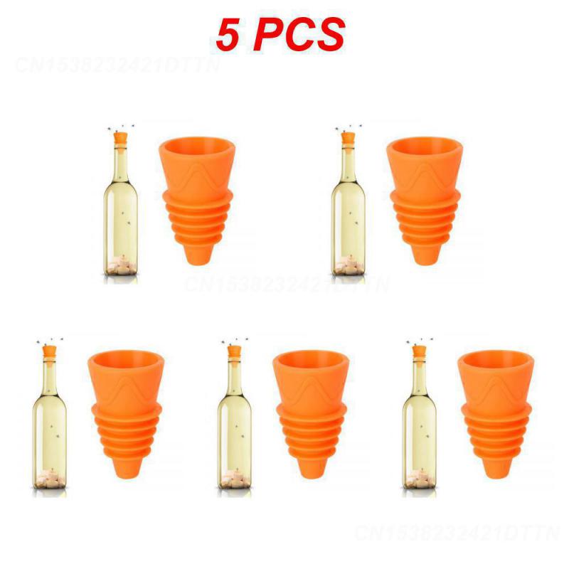 

5/10/20 шт. Силиконовое моющее средство, силиконовый материал, экологически чистая ловушка для мух в форме воронки, борьба с вредителями, долговечная эффективная ловушка для мух