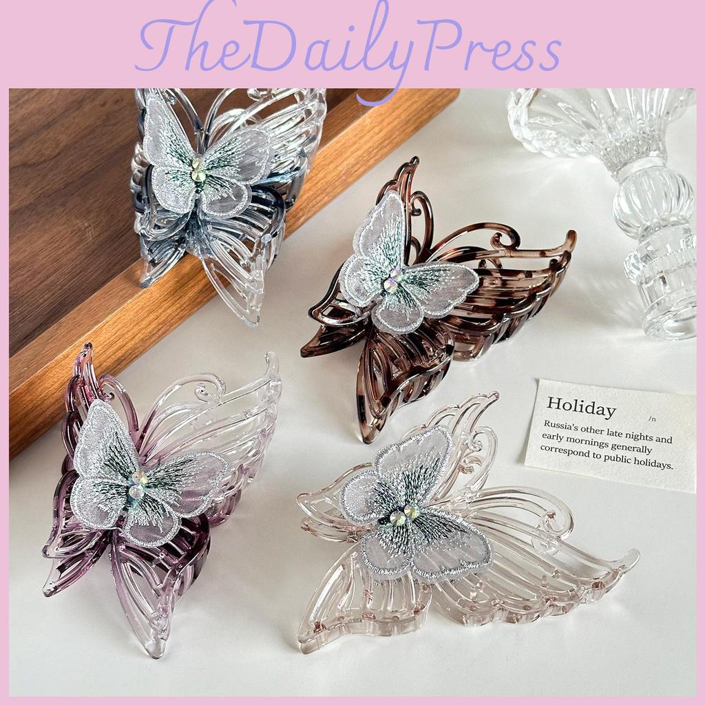 Elegant Vintage Butterfly Hair Clip Large Size For Upscale Fashionable Hairstyles