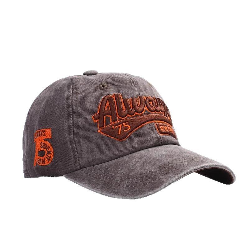 Washed Casual Youth Letter Embroidered Sun Hat Men Street Fashion Baseball Cap Baseball Cap Girl Hat