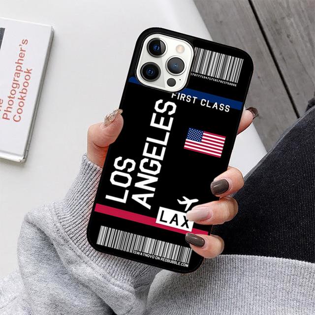 Boarding Pass Plane Ticket Phone Case For iPhone 17 Air 16 15 14 13 12 11 Pro Max Plus Max Cover Shell coque