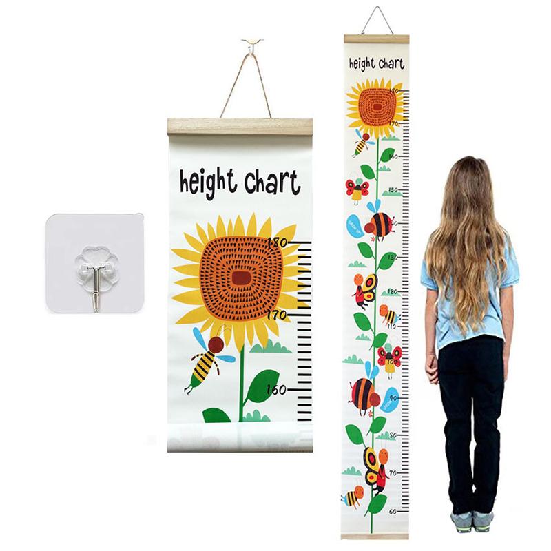Wooden Wall Hanging Wall Sticker For Kids Room Decoration Height Measure Ruler Wallpaper Baby Growth Chart Decor On The Wall