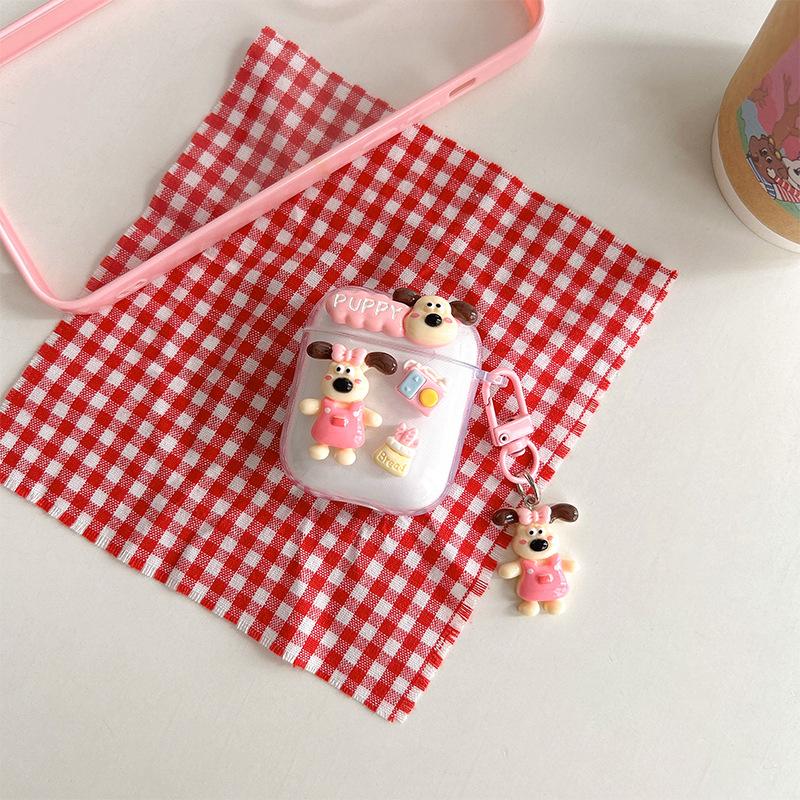 Cartoon Puppy Caterpillar Mobile Phone Case For Airpods4 Apple Bluetooth Headset Case Airpodspro2/3