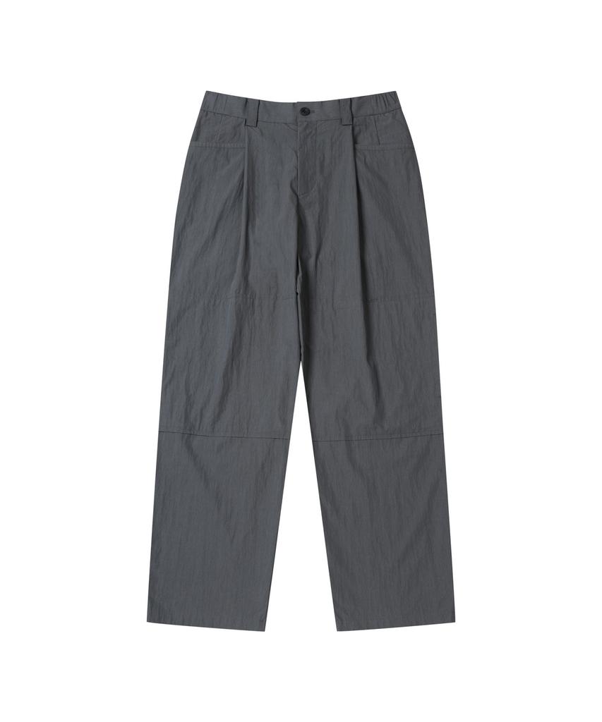 Keoseuuteommellou Gray One Tuck Double Knee Pants Cwpam25343Gyd