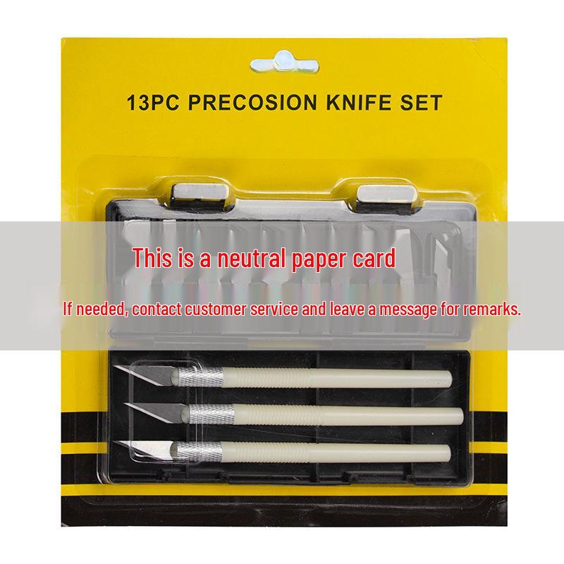 13-Piece Carving & Utility Knife Set with Detergent Bottle, Film, and Paper Cutting Tools