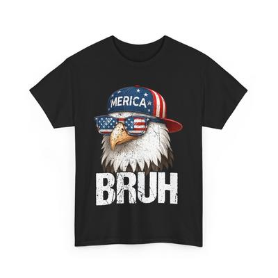 Fourth of July Shirt, Bruh 4th of July Eagle American Flag Patriotic Shirt