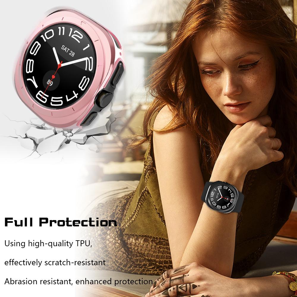 Glass+Case Full Cover for Samsung Galaxy Watch 7 40mm 44mm TPU Anti drop and waterproof Protector Case Watch 7 Pro 47mm