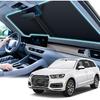 SINGARO Universal 300T Car Windshield Sun Shade, Foldable Reflective For Windshield & Window Shades With Overlapping Design, Car Interior Accessories