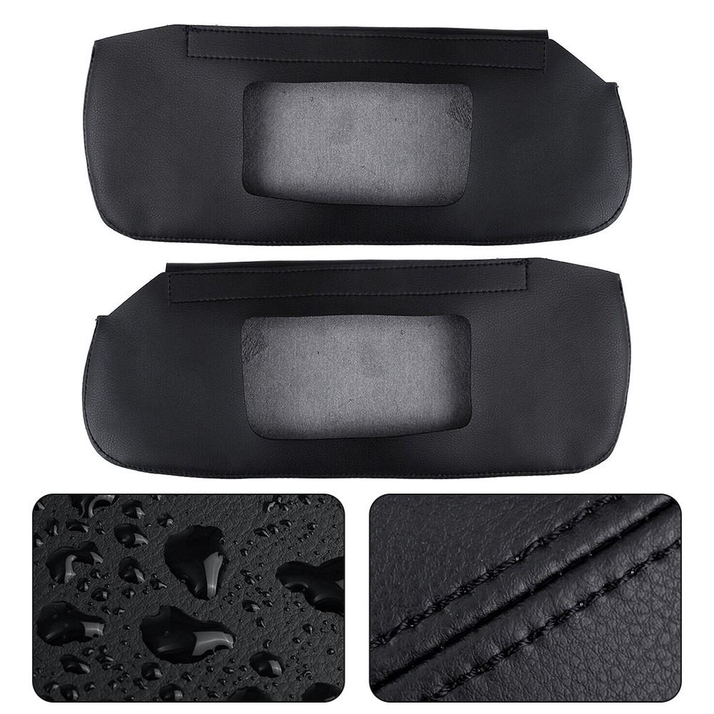 2pcs Sun Visor Cover Black Left Right Mouldings Trim