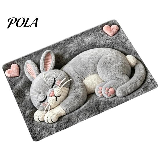 Cute Animal Pattern Bath Mat Mat, Quick Dry Super Absorbent Bathroom Rug, Non-slip for Wood Floors Diatomaceous Earth Rug Home Entrance Kitchen Decor