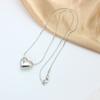 New Ladies Alloy Simple Heart Pendant Fashion Thin Chain Necklace Korean Popular Women Charm Collar Jewelry Party Gift