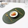 Insulation Pad Easy Clean Faux Leather Placemat Heat Resistant Table Protection Mat for Home Kitchen