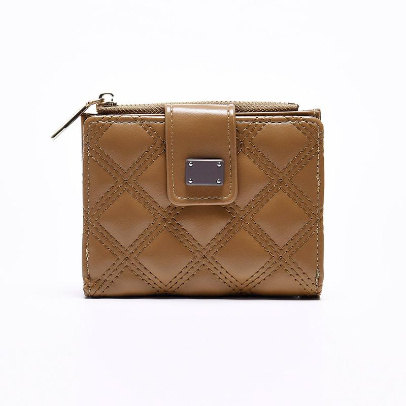 2025 new short wallet female WaIIet rhombus premium small fragrant texture change bag