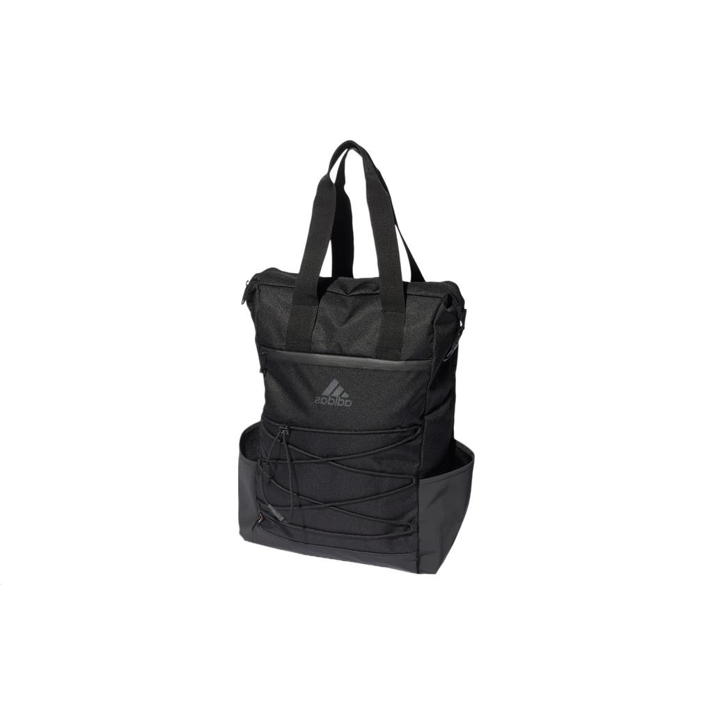 Adidas Drawstring Large Capacity Two-In-One Tote Bag Shopping Backpack Unisex Tote Bag Black HC7206