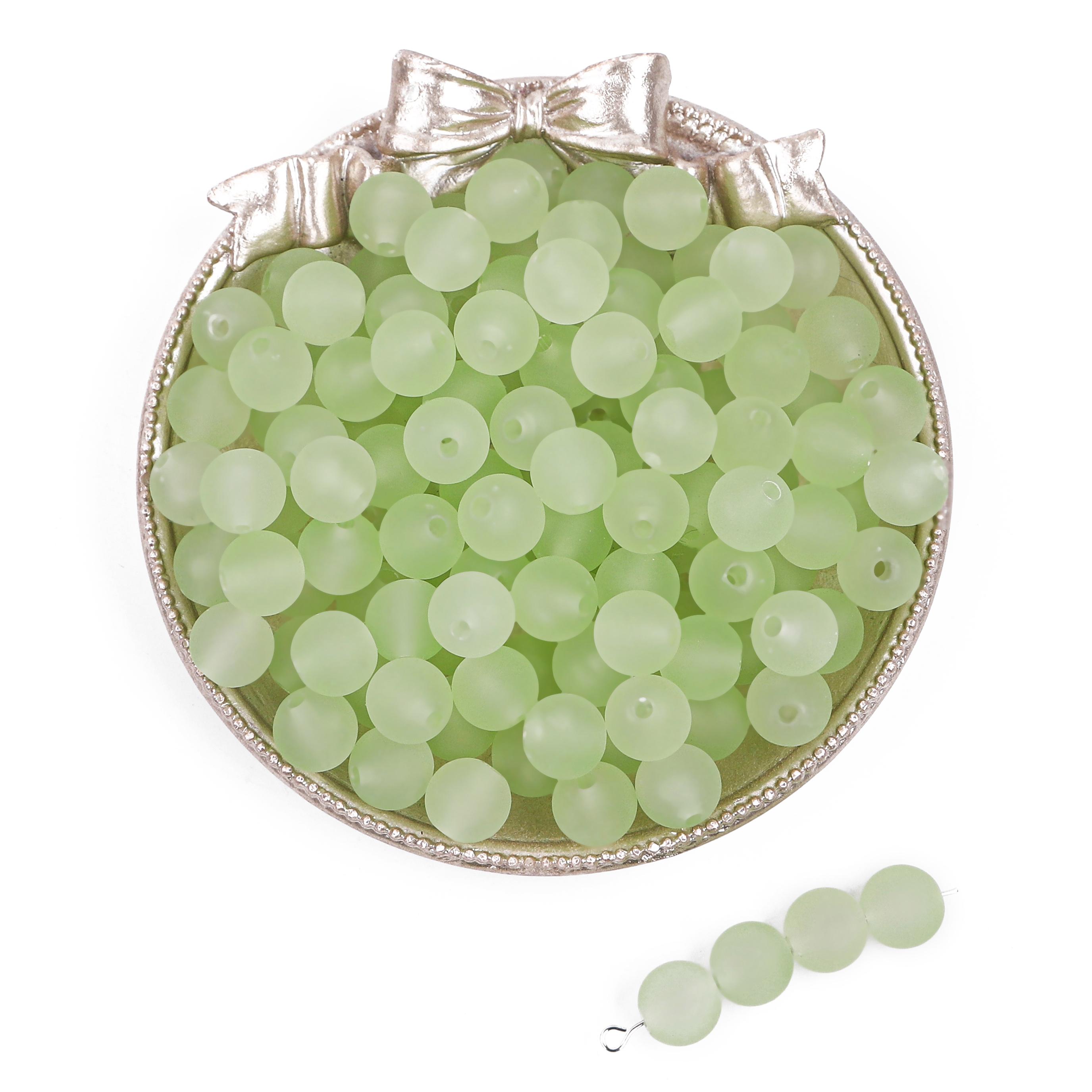 

8 мм/10 мм пластиковые акриловые бусины, матовые, прозрачные, свободные бусины для ожерелья, браслета, сделай сам, изготовление ювелирных изделий 10mm 55pcs зелёный