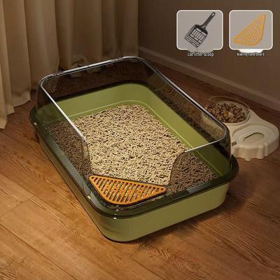 Полузакрытый лоток для кошачьего туалета Yilv с защитой от брызг