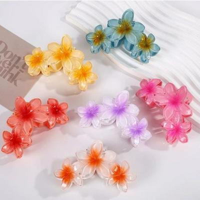 Stilvolle Sommer Frangipani Kunststoff Haarspange